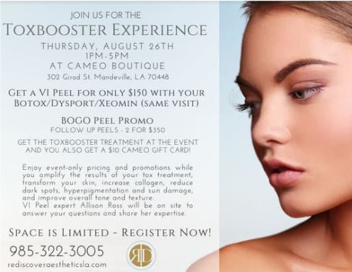 Toxbooster Experience | Rediscover Aesthetics | Mandeville, LA